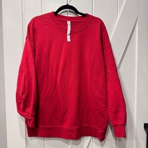 Lululemon Athletica Perfectly Oversized Crew Red ~ Size 8